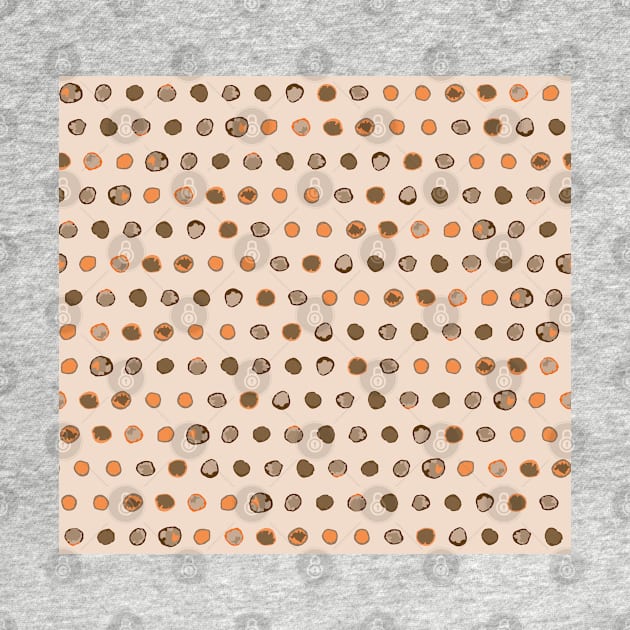 Watercolor dot to dot in fawn, orange and cream by FrancesPoff